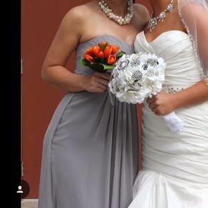 David’s Bridal strapless dress